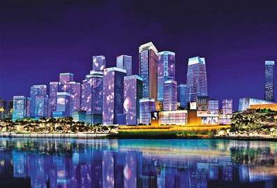 重慶江北嘴添新亱景 “夢幻燈光秀(xiu)”今年再(zai)陞級(ji)